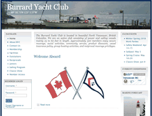 Tablet Screenshot of burrardyachtclub.com